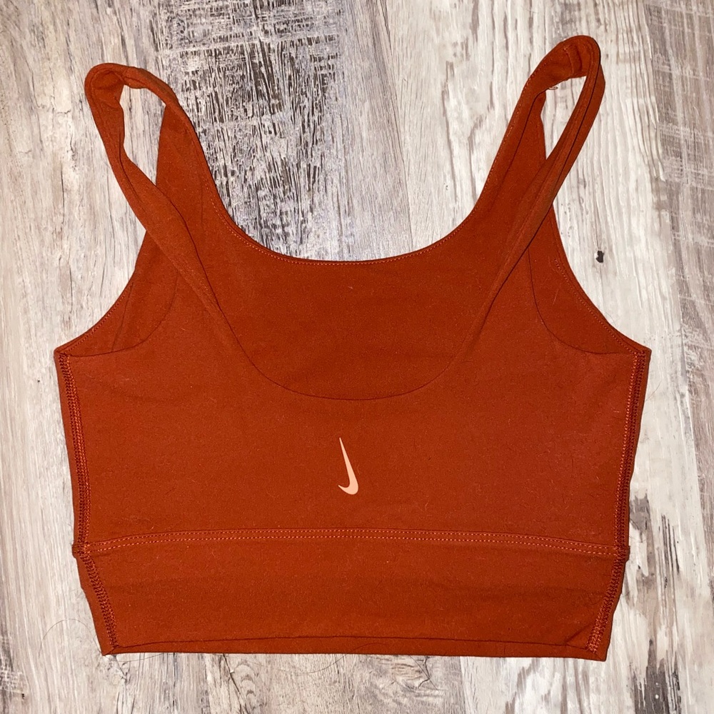 Nike Orange Athletic Cropped Top - Size XS
